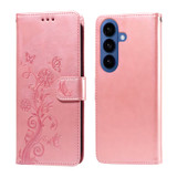 For Samsung Galaxy S26 Case - Embossed Butterfly PU Leather Wallet Cover