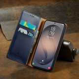 Samsung Galaxy S26+ Blue Leather Wallet Folio Cover