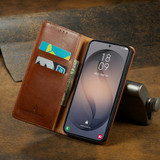 Samsung Galaxy S26+ Brown Leather Flip Wallet Case