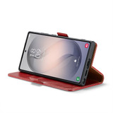 Samsung Galaxy S26 Ultra Red Leather Flip Folio Case