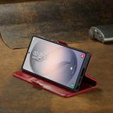 Samsung Galaxy S26 Ultra Red Leather Flip Folio Case