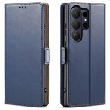 Samsung Galaxy S26 Ultra Blue Leather Flip Case