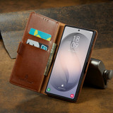 Samsung Galaxy S26 Ultra Brown Leather Wallet Cover