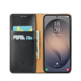 Samsung Galaxy S26 Black Leather Wallet Case