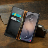 Samsung Galaxy S26 Black Leather Wallet Case