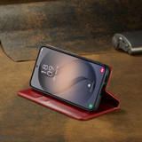 Samsung Galaxy S26 Red Leather Flip Wallet Case