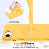For iPhone 17e Compatible with MagSafe Case – Wave Texture, Soft Silicone Grip & Full Protection, Yellow | iCoverLover.com.au