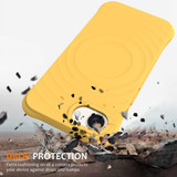For iPhone 17e Compatible with MagSafe Case – Wave Texture, Soft Silicone Grip & Full Protection, Yellow | iCoverLover.com.au