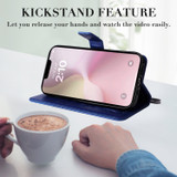 For iPhone 17e Folio PU Leather Case – Butterfly Embossed for Stylish Protection & Card Storage, Blue | iCoverLover.com.au