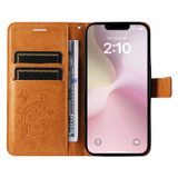 For iPhone 17e Folio PU Leather Case – Butterfly Embossed for Stylish Protection & Card Storage, Yellow | iCoverLover.com.au