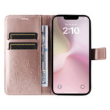 For iPhone 17e Folio PU Leather Case – Butterfly Embossed for Stylish Protection & Card Storage, Rose Gold | iCoverLover.com.au
