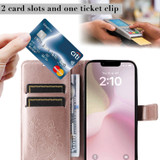 For iPhone 17e Folio PU Leather Case – Butterfly Embossed for Stylish Protection & Card Storage, Rose Gold | iCoverLover.com.au