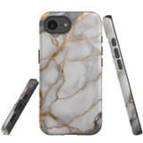For iPhone 17e Case Tough Protective Cover, Gold White Marble Engrave | Protective Covers | iCoverLover Australia