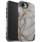 For iPhone 17e Case Tough Protective Cover, Gold White Marble Engrave | Protective Covers | iCoverLover Australia