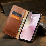 iPhone 17e Leather Flip Wallet Case – Brown | Classic & Protective