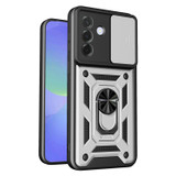 For Samsung Galaxy A37 5G Case | Sliding Camera Cover & Magnetic Ring Stand, Silver | iCoverLover Australia