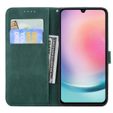 For Samsung Galaxy A57 5G Case | Retro Embossed Butterfly PU Leather Wallet Cover, Green | iCoverLover Australia