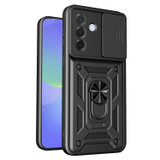 For Samsung Galaxy A37 5G Case | Sliding Camera Cover & Magnetic Ring Stand, Black | iCoverLover Australia