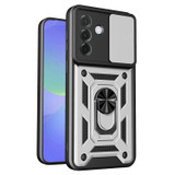 For Samsung Galaxy A57 5G Case | Sliding Camera Cover & Magnetic Ring Stand, Silver | iCoverLover Australia