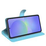 For Samsung Galaxy A37 5G Case | Lychee Texture PU Leather Wallet Cover, Blue | iCoverLover Australia