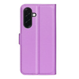 For Samsung Galaxy A37 5G Case | Lychee Texture PU Leather Wallet Cover, Purple | iCoverLover Australia