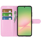 For Samsung Galaxy A57 5G Case | Litchi Texture PU Leather Wallet Cover, Pink | iCoverLover Australia
