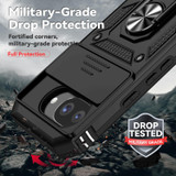 For Google Pixel 10a 5G Case | Sliding Camera Cover & Ring Kickstand, Black | iCoverLover Australia