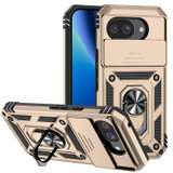 For Google Pixel 10a 5G Case | Sliding Camera Cover & Ring Kickstand, Gold | iCoverLover Australia