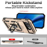 For Google Pixel 10a 5G Case | Sliding Camera Cover & Ring Kickstand, Gold | iCoverLover Australia