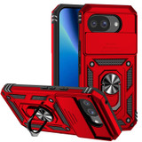 For Google Pixel 10a 5G Case | Sliding Camera Cover & Ring Kickstand, Red | iCoverLover Australia