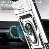 For Google Pixel 10a 5G Case | Sliding Camera Cover & Ring Kickstand, Silver | iCoverLover Australia