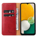 Samsung Galaxy A57 5G Leather Wallet Case Red Flip Folio Card Holder Cover