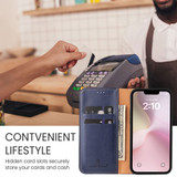 Fierre Shann Wallet Case for iPhone 16e - Blue | iCoverLover