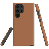 Samsung Galaxy S22 Ultra PU Leather-Style Case - Brown | iCoverLover