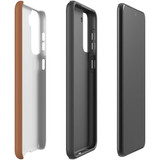 Samsung Galaxy S21 PU Leather-Style Wallet Case - Brown | iCoverLover