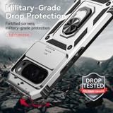 Google Pixel 9 Pro Heavy Duty Armor Case - Silver | iCoverLover