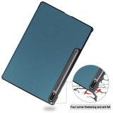 Samsung Galaxy Tab S7+ Plus Folio Case - Dark Green | iCoverLover
