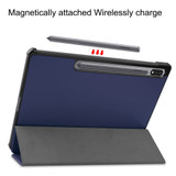 Samsung Galaxy Tab S7+ Plus Folio Case - Dark Blue | iCoverLover