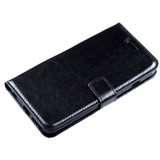 Black Elegant Horse Texture Leather Wallet iPhone 8 PLUS & 7 PLUS Case | iPhone 8 PLUS & 7 PLUS Case Leather Cases | iPhone 8 PLUS & 7 PLUS Case Leather Covers | iCoverLover