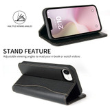 Fierre Shann Wallet Case for iPhone 16e - Black | iCoverLover