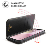 Fierre Shann Wallet Case for iPhone 16e - Black | iCoverLover