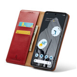 Google Pixel 9 Leather Flip Wallet Folio Case - Red | Premium Protection & Style