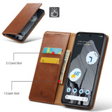 Google Pixel 9 Leather Flip Wallet Folio Case - Brown | Premium Protection & Style
