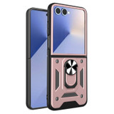 For Samsung Galaxy Z Flip8 Case - Magnetic Armor Ring Stand | Rose Gold