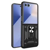 For Samsung Galaxy Z Flip8 Case - Magnetic Armor Ring Stand | Black