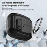 For Samsung Galaxy Buds 3 Pro Case, Switch & Hook Protective Armour Cover, Black Blue | iCoverLover.com.au