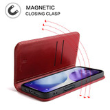 iPhone 18 Pro Genuine Leather Wallet Case Red | Fierre Shann