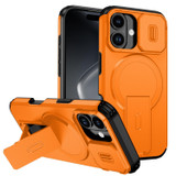 For iPhone 18 Case | MagSafe Compatible Sliding Camera Shield Kickstand Cover, Orange
