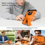 For iPhone 18 Case | MagSafe Compatible Sliding Camera Shield Kickstand Cover, Orange