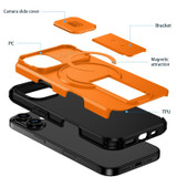 For iPhone 18 Case | MagSafe Compatible Sliding Camera Shield Kickstand Cover, Orange